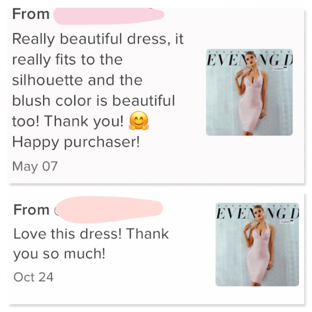 Bandage V-Neck Bodycon Dress in Blush Pink - Picture 7 of 9